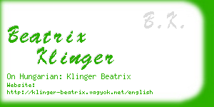 beatrix klinger business card